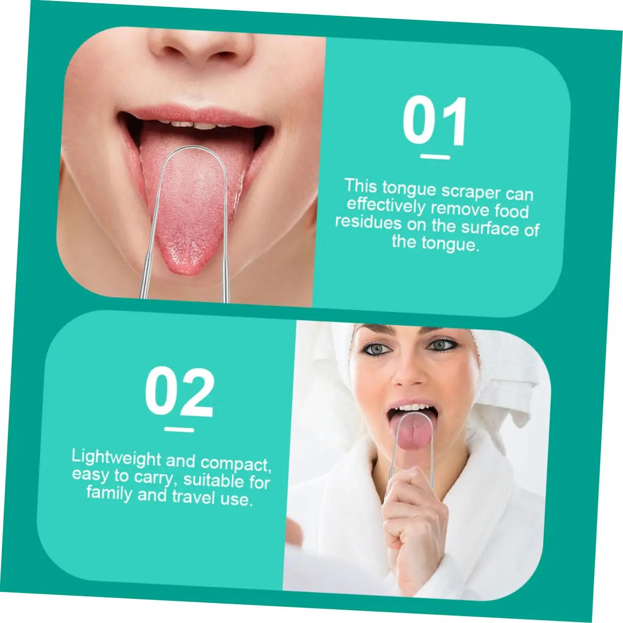 Peak Essentials™ Stainless-Steel Tongue Scraper