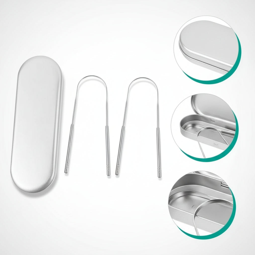 Peak Essentials™ Stainless-Steel Tongue Scraper